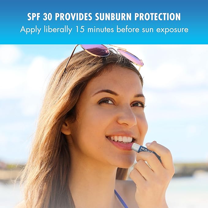 Mentholatum (R) Natural Ice (R) Sport Broad Spectrum SPF 30 Medicated Lip Balm - 12 Pack of 4.5 g Tubes