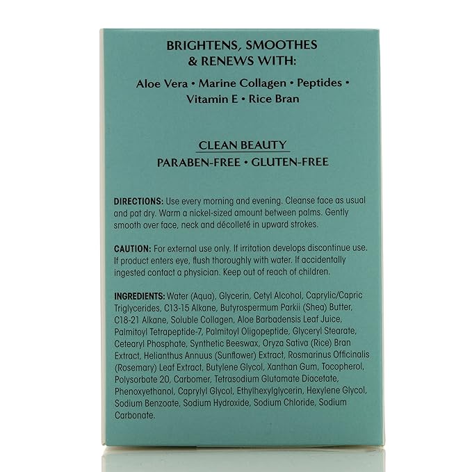 Clinical Results Firm & Hydrate Collagen Face Cream Targets Wrinkles, Fine Lines, Anti Aging Facial Moisturizer Collagen Lotion W/Peptides, Vitamin E, & Aloe Vera For Women & Men, 1.5 Fl Oz