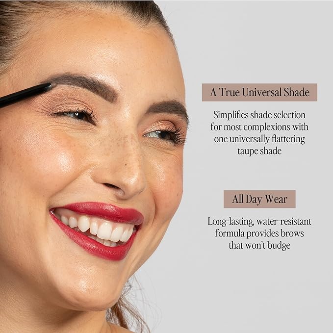 Billion Dollar Brows Universal Eyebrow Pencil – Dual-Ended Design with Precision Tip & Spoolie, Natural Finish, Waterproof, Easy to Use, Vegan & Cruelty-Free for Perfectly Defined Brows - 2 Pack