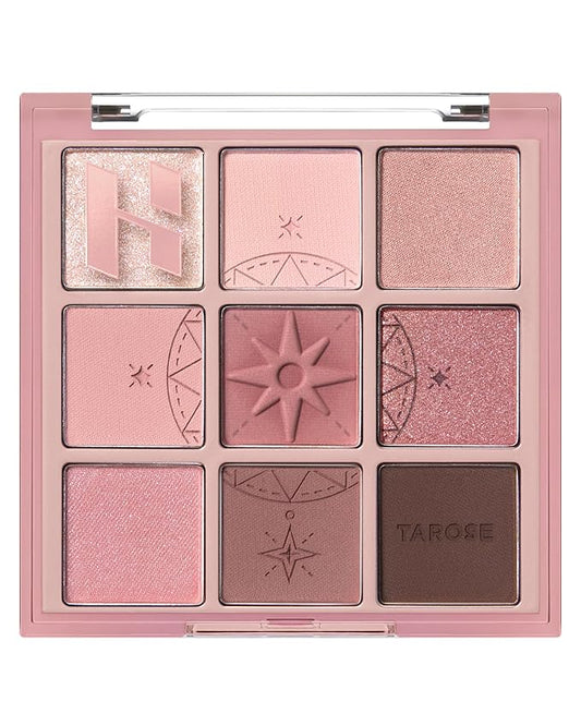 HOLIKA HOLIKA My Fave Mood 10 Pick the Rose - 9 Colors Eye Palette - Warm Tone Rose, Brown & Marsala - Matte Shimmer Eyeshadow Kit - Multipurpose for Blusher - Flawless Finish, Soft