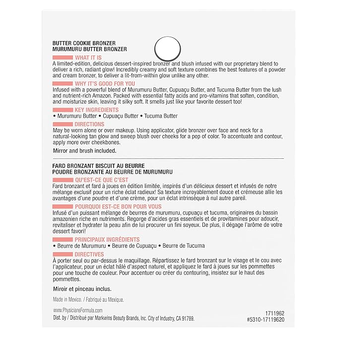Physicians Formula Murumuru Butter Bronzer Face Makeup, Cheat Day Donut, Sugar