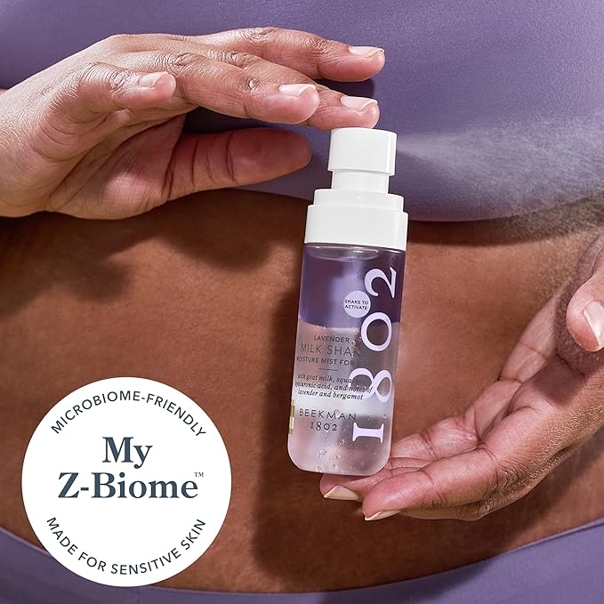 Beekman 1802 Lavender Milk Shake - Body Mist - 4.7 fl. oz - With Hyaluronic Acid & Jojoba Oil - Instantly Moisturizes, Hydrates & Softens - Good for Sensitive Skin - Cruelty Free