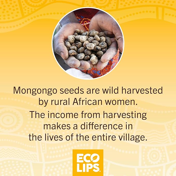 Eco Lips Mongo Kiss Organic Lip Balm 4 Pack - 100 Percent USDA Organic - Soothe, Moisturize Dry, Cracked and Chapped Lips - Made in USA (Peppermint & Vanilla Honey)