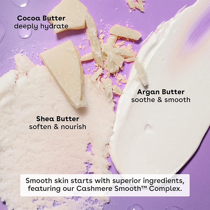 eos Cashmere Whipped Oil Body Butter, Vanilla Cashmere, 72 Hour Weightless Moisture For Dry Skin, Rich Formula and Deep Hydration, 10 oz