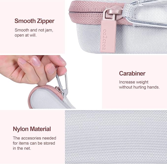 co2CREA Hard Case and Replacement Head Compatible with Finishing Touch Flawless Facial Hair Remover Electric Face Razor for Women (White Case + Replacement Head)