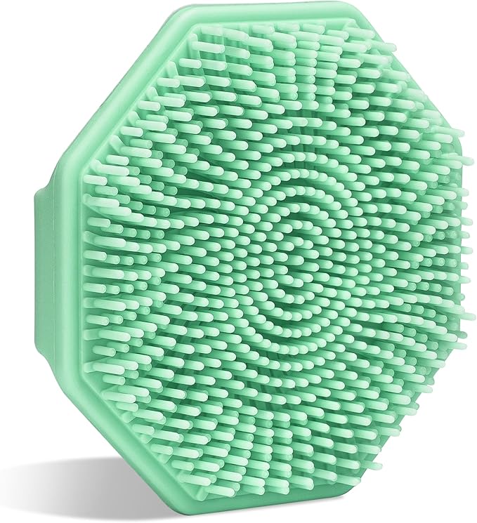 Sud Scrub® Antimicrobial Silicone Face Scrubber, 1 Pack, Gentle Face Exfoliator for Sensitive Skin, Eco Friendly Facial Cleansing Brush, Exfoliating Face Brush for Men and Women (Mint)