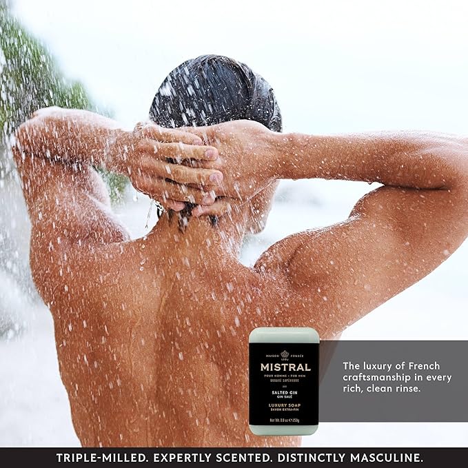 Mistral Bar Soap, Salted Gin, Large Bar