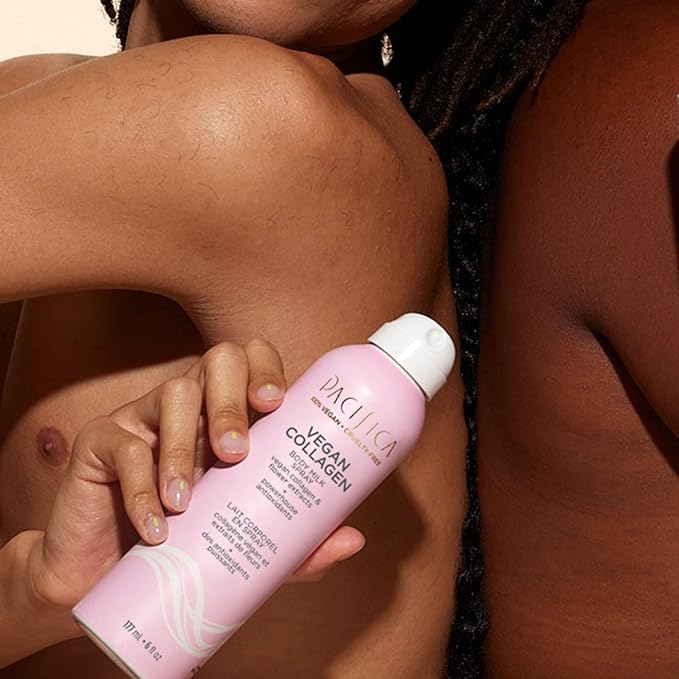 Pacifica Spray Lotion for Body - Vegan Collagen Body Milk Spray – Hydrating Moisturizer Mist Fast-Absorbing Instantly Hydrates & Softens Skin Jasmine & Vanilla Natural Scent Clean Beauty Non-Aerosol