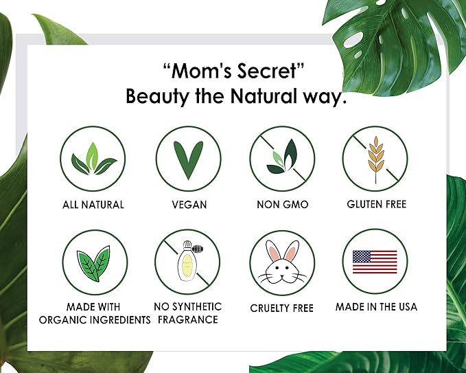 Mom's Secret 100% Natural Concealer, Organic, Vegan, Gluten Free, Cruelty Free, Made in the USA, 0.11 oz. (Erase 02)