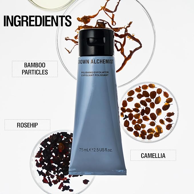 Grown Alchemist Facial Cleanser Set: Polishing Exfoliator (75ml) + Gentle Gel Cleanser (200ml)