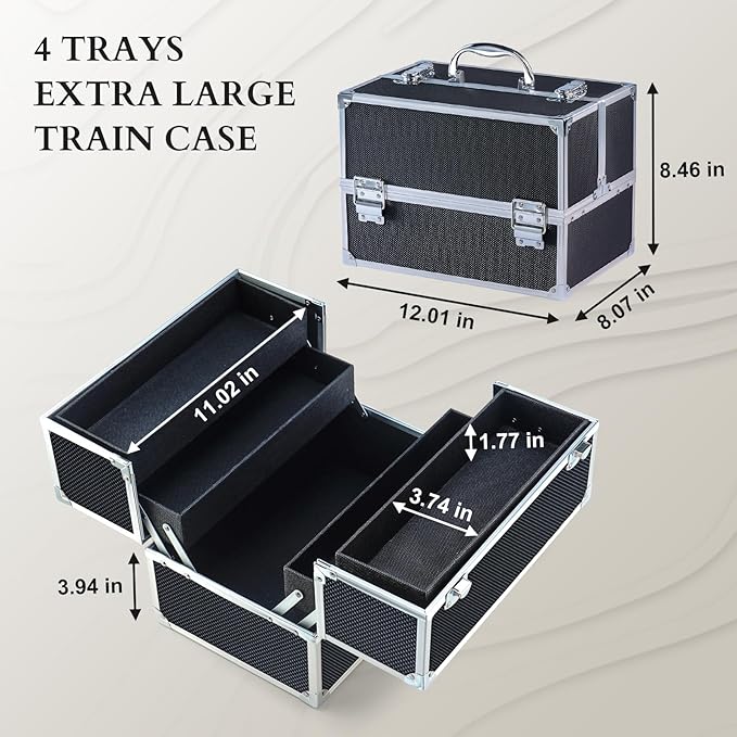 Color Nymph Makeup Sets for Teens Girls Women, Professional Makeup Kits All In One Makeup Set Storage Train Case, Beginner Full Cosmetics Kit with Eyeshadow Blush Lipstick Lipgloss Mascara etc Black