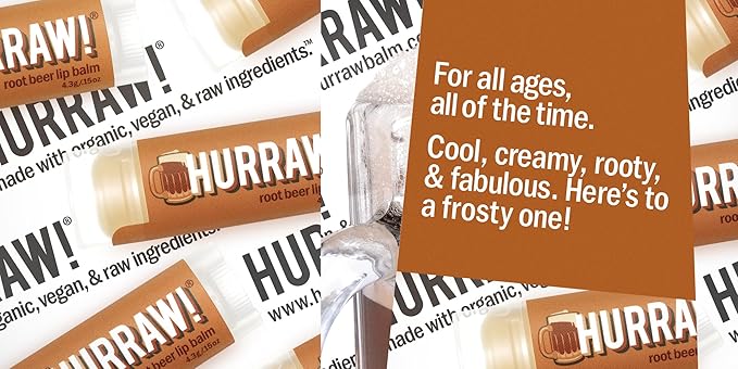 Hurraw! Vanilla Bean, Root Beer, Chocolate Lip Balms, 3 Pack Bundle: Organic, Certified Vegan, Cruelty and Gluten Free. Non-GMO, 100% Natural Ingredients. Bee, Shea, Soy and Palm Free. Made in USA