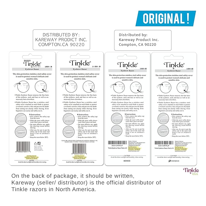 Tinkle Eyebrow Razor, 3ct per pack (3pk)