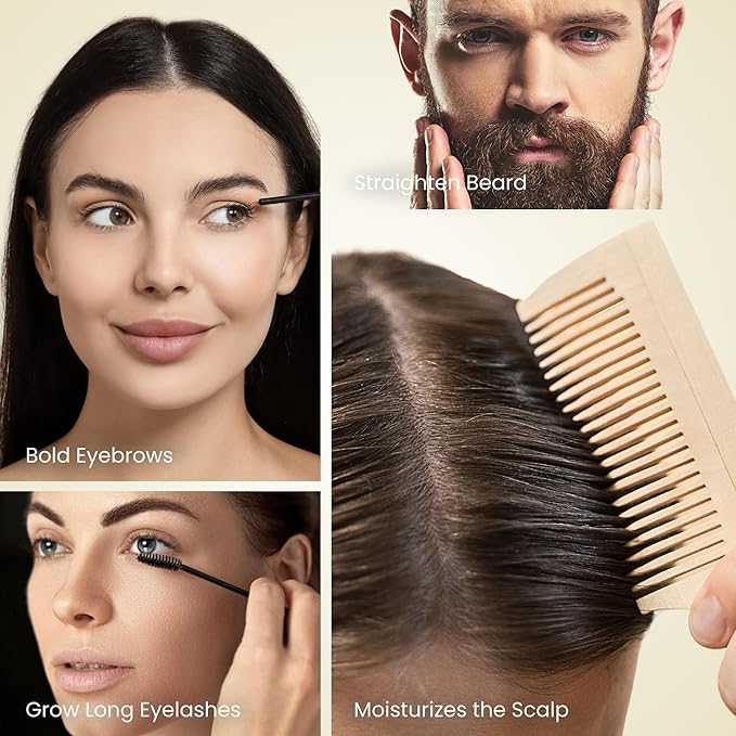 BodyJ4You Castor Oil Eyelashes Eyebrows - 100% Pure Natural USDA Organic Cold Pressed - Hydrating Skin Hair Growth Oil Lashes Scalp - Non-GMO Hexane Free Carrier Unrefined (2 Fl Oz (60 ml) - KIT)