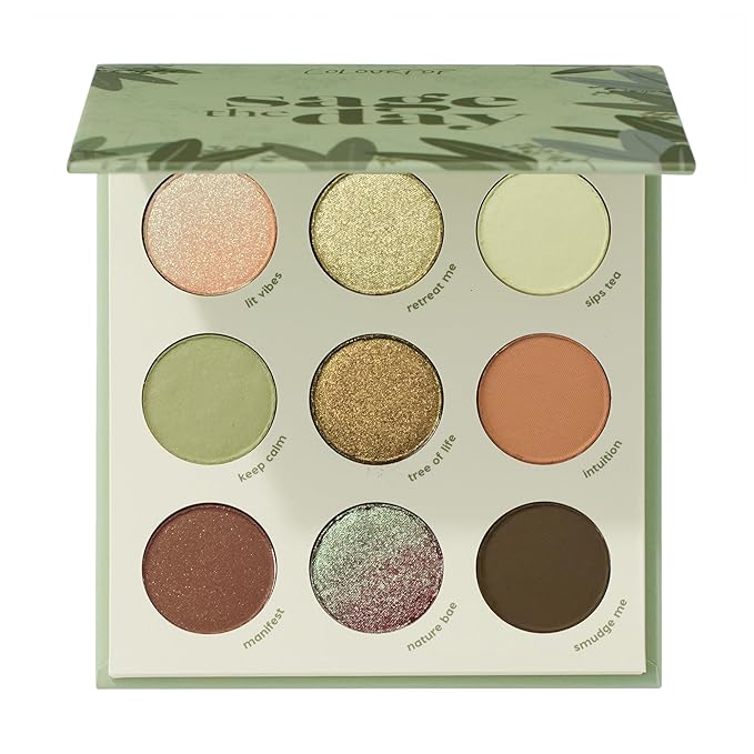 ColourPop Sage the Day Eyeshadow Palette - Sage & Olive Palette with Metallic and Matte Finishes - High-Pigment Eye Makeup with a Long-Wearing Formula (0.3 oz)