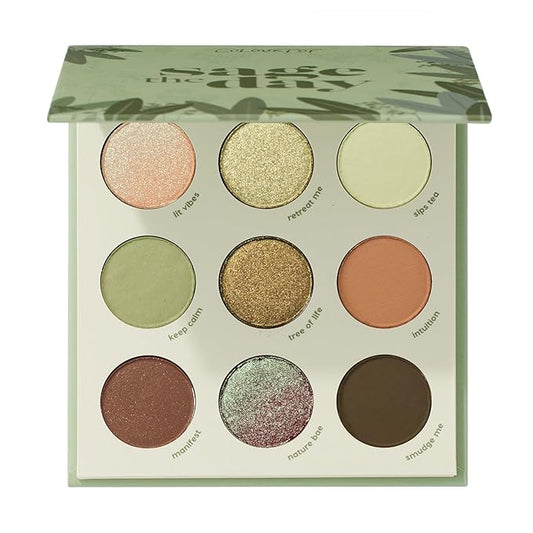 ColourPop Sage the Day Eyeshadow Palette - Sage & Olive Palette with Metallic and Matte Finishes - High-Pigment Eye Makeup with a Long-Wearing Formula (0.3 oz)