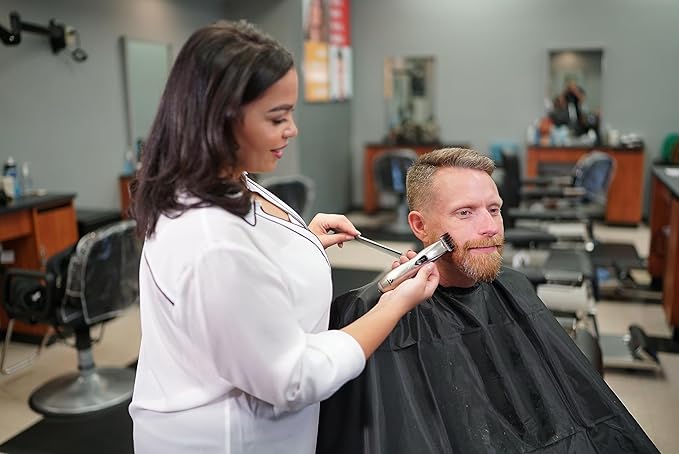 Andis 32810 Slimline Pro Cord/Cordless Beard Trimmer, Lithium Ion T-Blade Trimmer, Close Cutting T-Blade Zero Gapped, Chrome