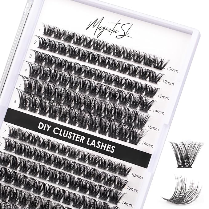 Lash Clusters 144 Pcs Individual Lashes Clusters Eyelash Extensions False Eyelashes DIY Lash Extension Reusable False Eyelashes Natural Look Mix 10-16mm C D Curl-DM27