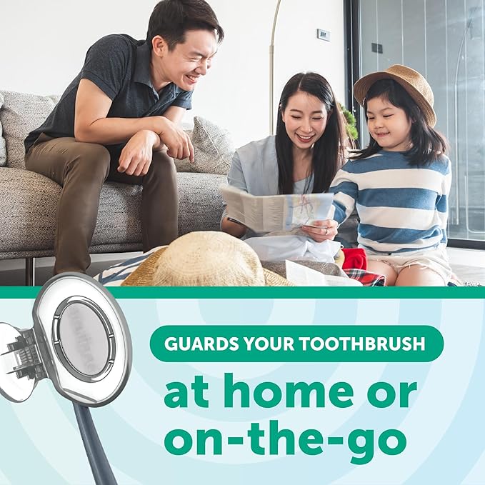 Steripod Clip-On Toothbrush Protector, Keeps Toothbrush Fresh and Clean, Fits Most Manual and Electric Toothbrushes, 1 Count