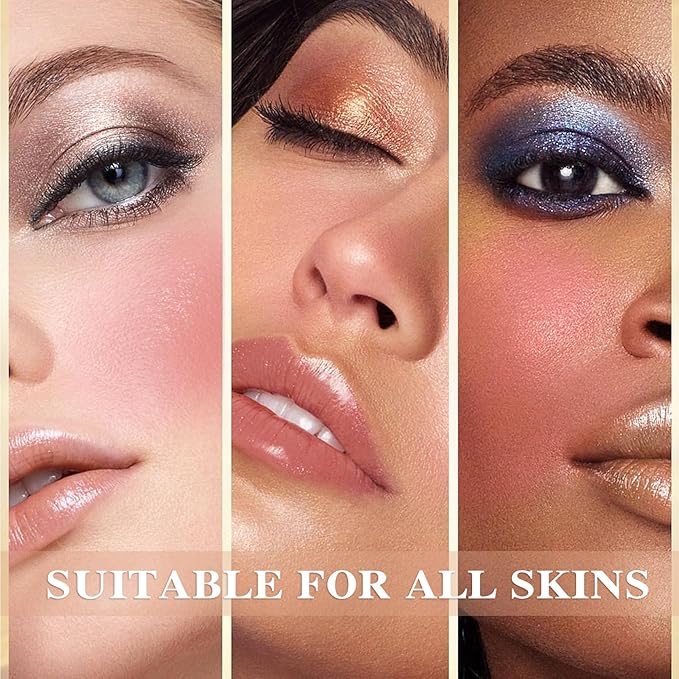 Cream Blush Stick with Brush,Waterproof Multi Cream Blush Skin C2