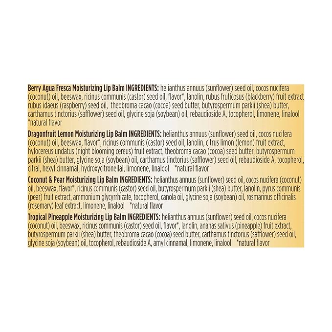 Burts Bees Tropical Assortment Lip Balm, 0.6 OZ