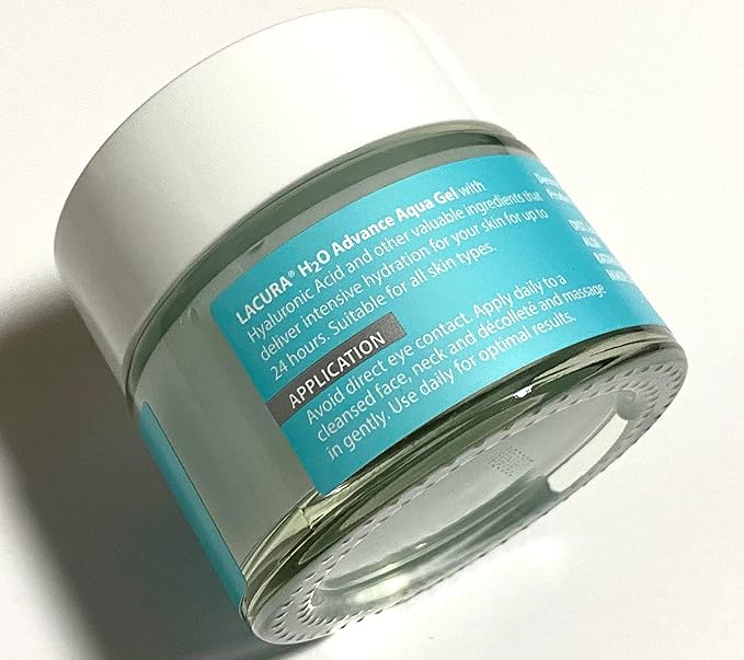 Lacura Face Care H2O Advance Aqua Gel With Hyaluronic Acid - Intensive Hydration Up To 24 Hours - Soft Skin - Glycerin - Provitamin B5.