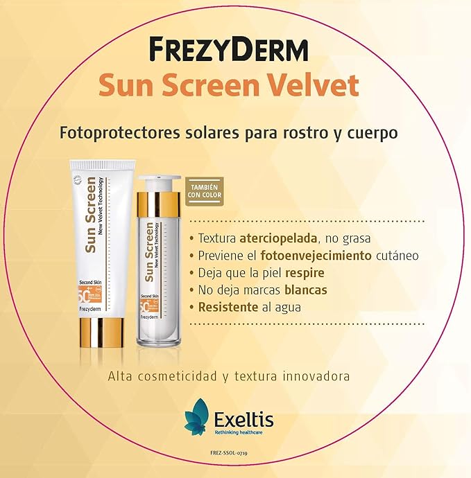 Frezyderm Body Sun Screen New Velvet Technology 50+ SPF 4.2 Fl Oz