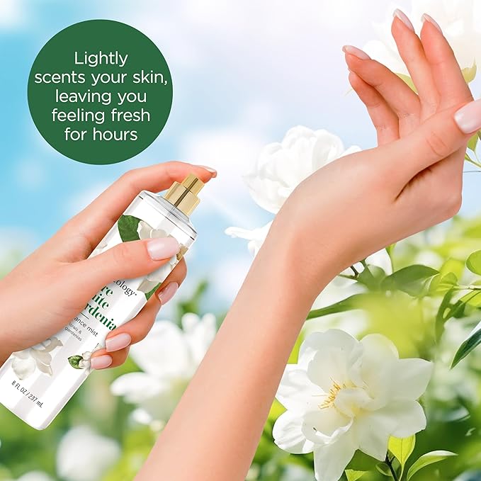 Bodycology Long-Lasting Fragrance Body Mist, Pure White Gardenia, 8 fl oz