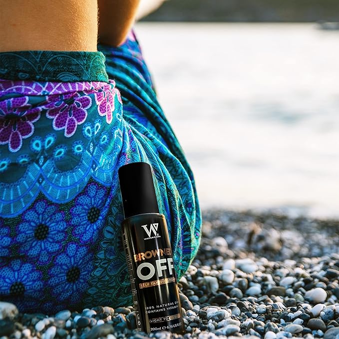 Browned Off® Medium to Dark (200ml) Watermans Self Tanning Mousse with Aloe Vera, Vitamin E, Fast Drying Vegan Fake Tan