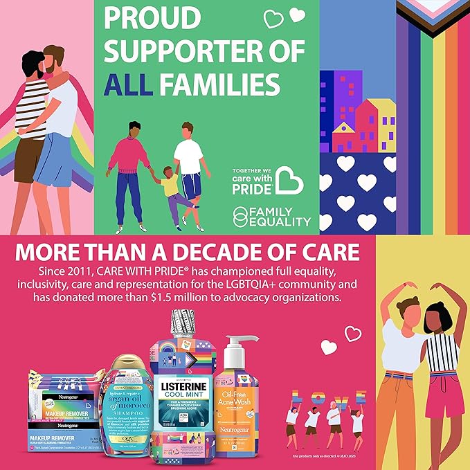 Listerine Cool Mint Antiseptic Mouthwash to Kill 99% of Germs That Cause Bad Breath, Plaque and Gingivitis, Cool Mint Flavor, Special Care with Pride Packaging, 1 L