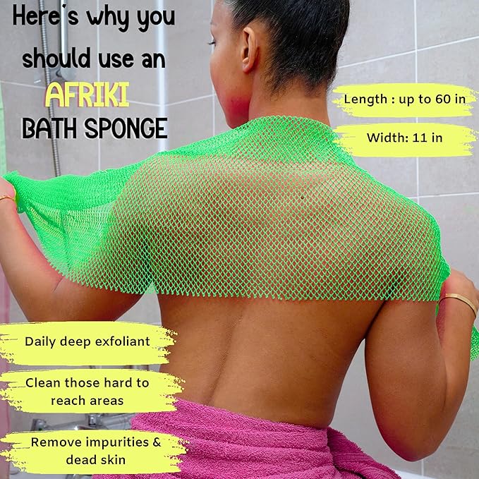 Afriki african net sponge exfoliating
