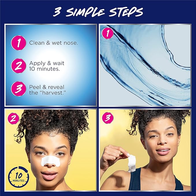 Bioré Nose+Face Blackhead Remover Strips, Deep Cleansing Strips for Nose, Chin, or Forehead, Instant Blackhead Removal and Pore Unclogging, Oil-free, Non-Comedogenic Use, 14 Count