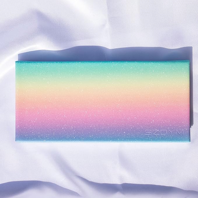 2PCS PU leather pastel sparkle empty magnetic palette