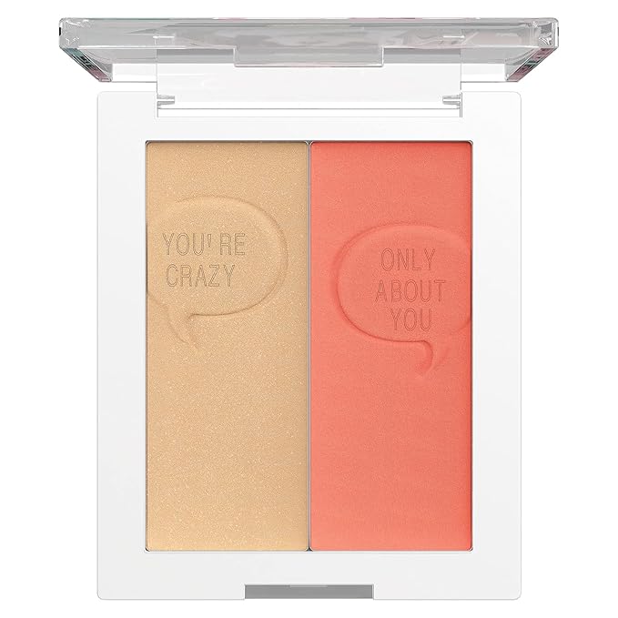 wet n wild Saved By The Bell Highlighter + Illuminator Glow Face Duo, Highlighter Makeup Powder, Illumniator Makeup Powder, Cruelty-Free Makeup, Relationship Goals,1114533