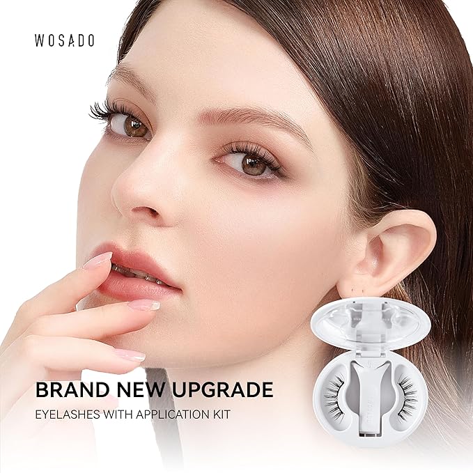 Magnetic Eyelashes with Applicator Kit, No.17 Ice Black, Reusable Magnetic Lashes without Eyeliner, Glue-free False Lashes, Waterproof, Lightweight, Suit for Heavy Makeup