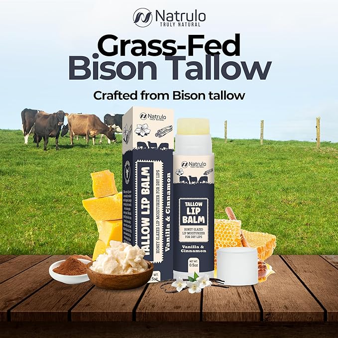 Beef Tallow Lip Balm – Natural
