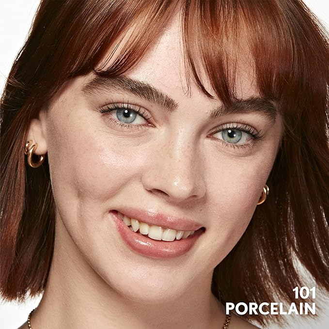 COVERGIRL Clean Invisible Foundation Makeup, Dewy & Glowy Natural Finish, Buildable Coverage, Skin-Like Smooth Look, Vegan, Porcelain, 1oz