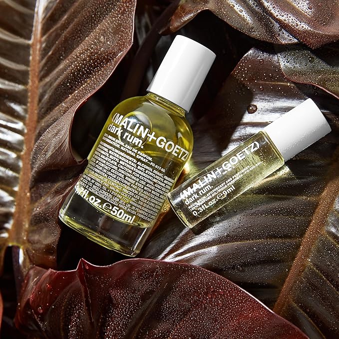 Malin + Goetz Dark Rum Perfume Oil, 0.3 Fl. Oz. - Men & Women Dark & Spicy Modern Scented Oil, Fragrance Oil, Roll On Mini Perfume Body Oil, Vegan & Cruelty-Free (Pack of 1)