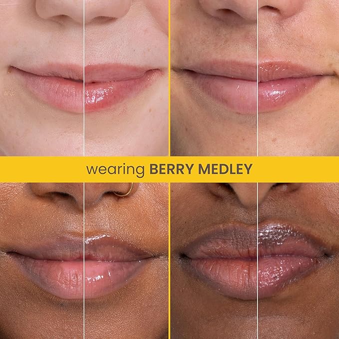 Burt's Bees Rescue Lip Relief, Berry Medley, Hydrating Lip Balm for Dry Cracked Lips, with Responsbily Sourced Beeswax and Shea Butter, 100% Natural Origin, 1 Squeezy Tube, 0.35oz