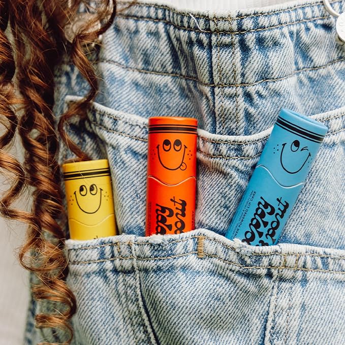 Poppy & Pout Kids Jumbo Lip Balm | All Natural Lip Balms & Moisturizers | Hydrates with Beeswax, Vitamin E, Organic Coconut Oil | Cruelty-Free | Lip Balm in Recyclable Cardboard Tube (Chipper Cherry)