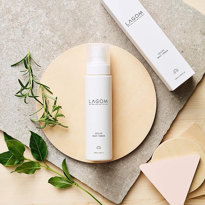 LAGOM Cellus Mist Toner Natural Moisturizing Spray, pH Balance, Subacid, Alcohol-Free, Zero-Irritation, Fragrance-Free, Facial Serum 4.05 Fl Oz