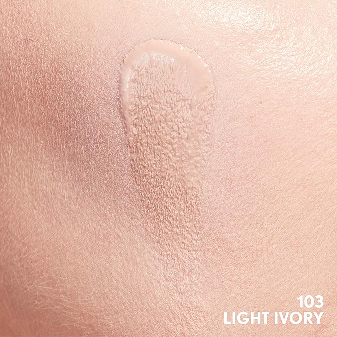 COVERGIRL Clean Invisible Foundation Makeup, Dewy & Glowy Natural Finish, Buildable Coverage, Skin-Like Smooth Look, Vegan, Light Ivory, 1oz
