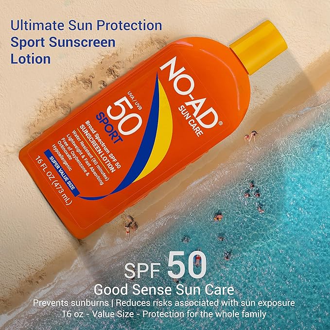 NO-AD Sport Sunscreen Lotion, SPF 50 16 oz