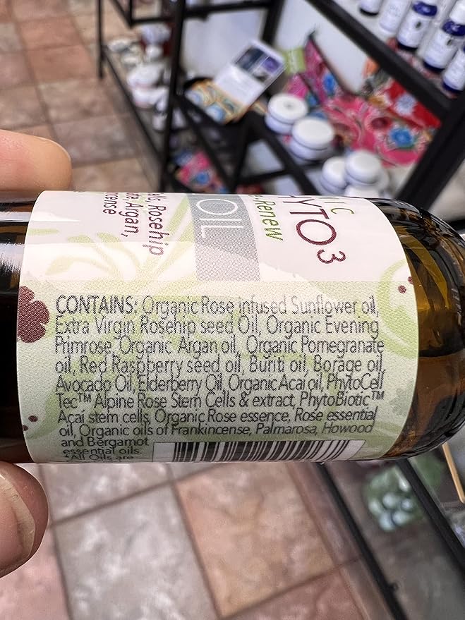 Organic Rose Phyto Facial Oil - Rosehip and Argan Oil Infused with Rose Extract and Frankincense Essential Oil - Ideal for Gua Sha Massage, Anti-Aging Face Oil (1oz)