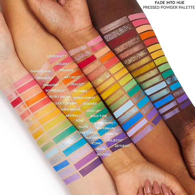 ColourPop Fade Into Hue Eyeshadow Palette - Multi-Color Eye Makeup Palette with Matte, Metallic & Glitter Finishes - High-Pigment Eye Makeup with a Long-Wearing Formula (0.8 oz)