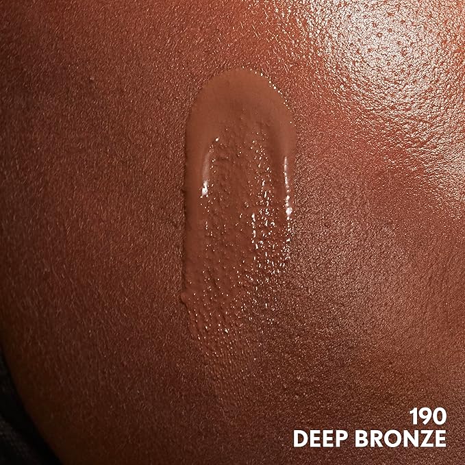 COVERGIRL Clean Invisible Foundation Makeup, Dewy & Glowy Natural Finish, Buildable Coverage, Skin-Like Smooth Look, Vegan, Deep Bronze, 1oz