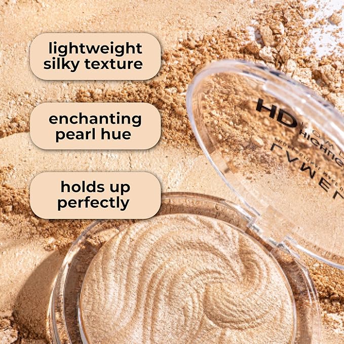 LAMEL HD Highlighting Face Powder - Natural Glow and Luminous Finish, Baked Blendable Pigmented Formula - Long-lasting & Fade-Resistant Wear, 402 12g/0.42 oz