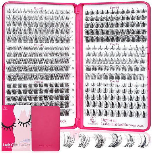 Lash Clusters - Lash Clusters Kit Mix Manga Lases 360pcs Eyelash Clusters Spiky Lases Clusters DIY at Home No Glue Included