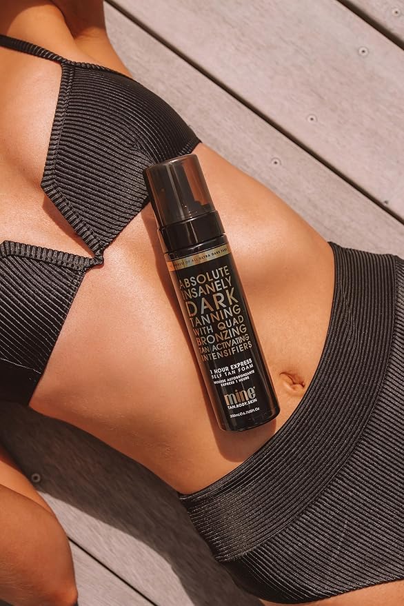 MineTan Holiday Bronze Self Tanning Gift Set - Stocking Stuffer for Her, Gift for Her, Beauty Lovers, Sunless Tanning Bundle, Travel Sized Self Tan for Body, Self Tan for Face