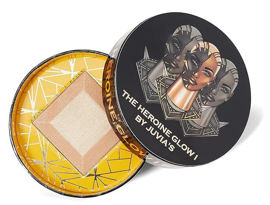 Juvia's Place Highlighter Heroine Glow I - Highlighter Powder, Baked Highlighter, Shimmer Highlighter Makeup, Long-Wearing & Illuminating Cheek Highlighter - Suitable for all skin tones